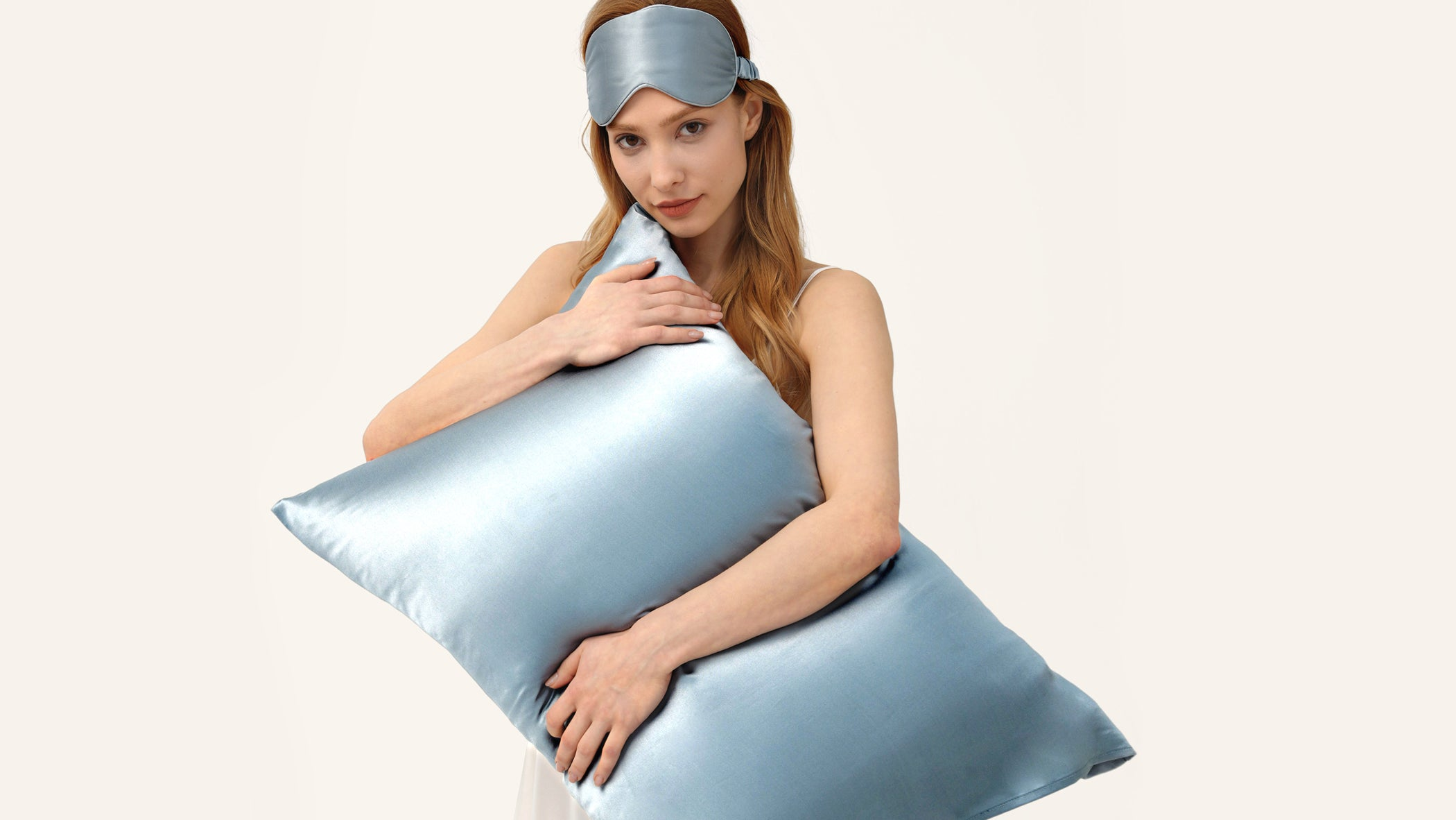 Haze Blue Silk Pillowcase