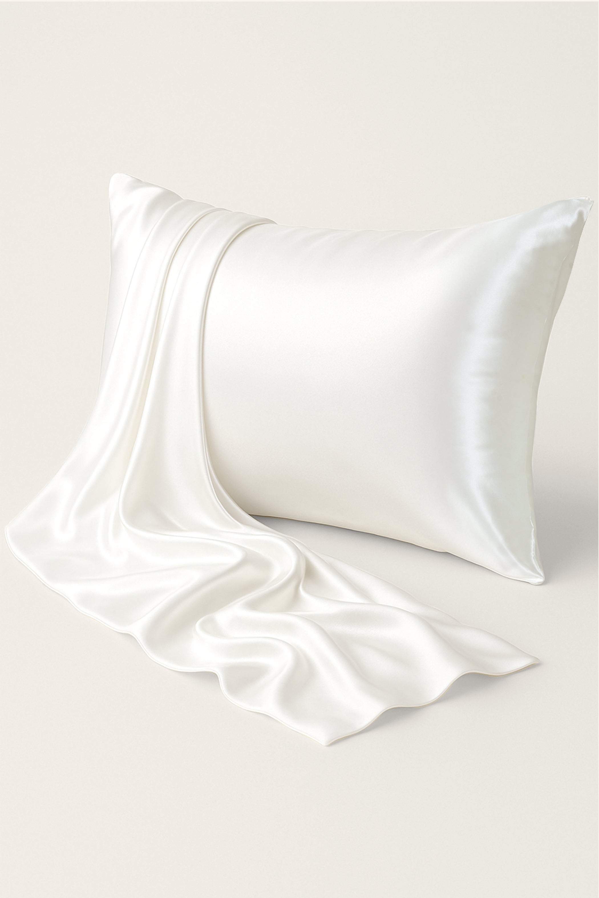 Jasmisilk 100% mulberry silk envelope pillowcase in ivory white