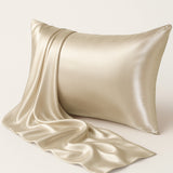 Champagne silk pillowcase – best silk pillowcase for hair and soft sleep care