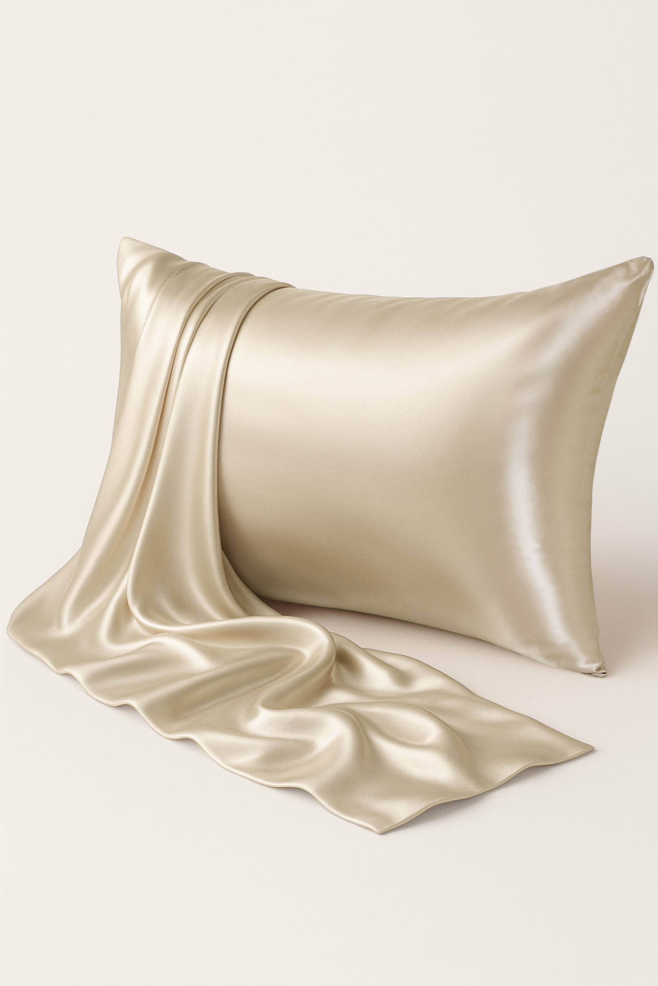 Champagne silk pillowcase – best silk pillowcase for hair and soft sleep care