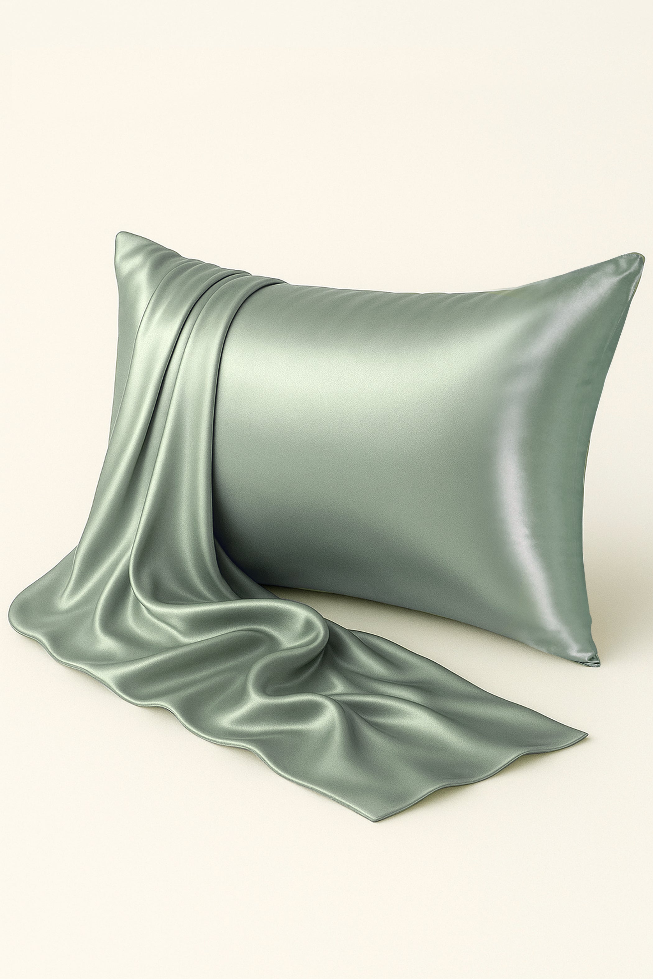 Matcha silk pillowcase – soft best silk pillowcase for healthy sleep and skin