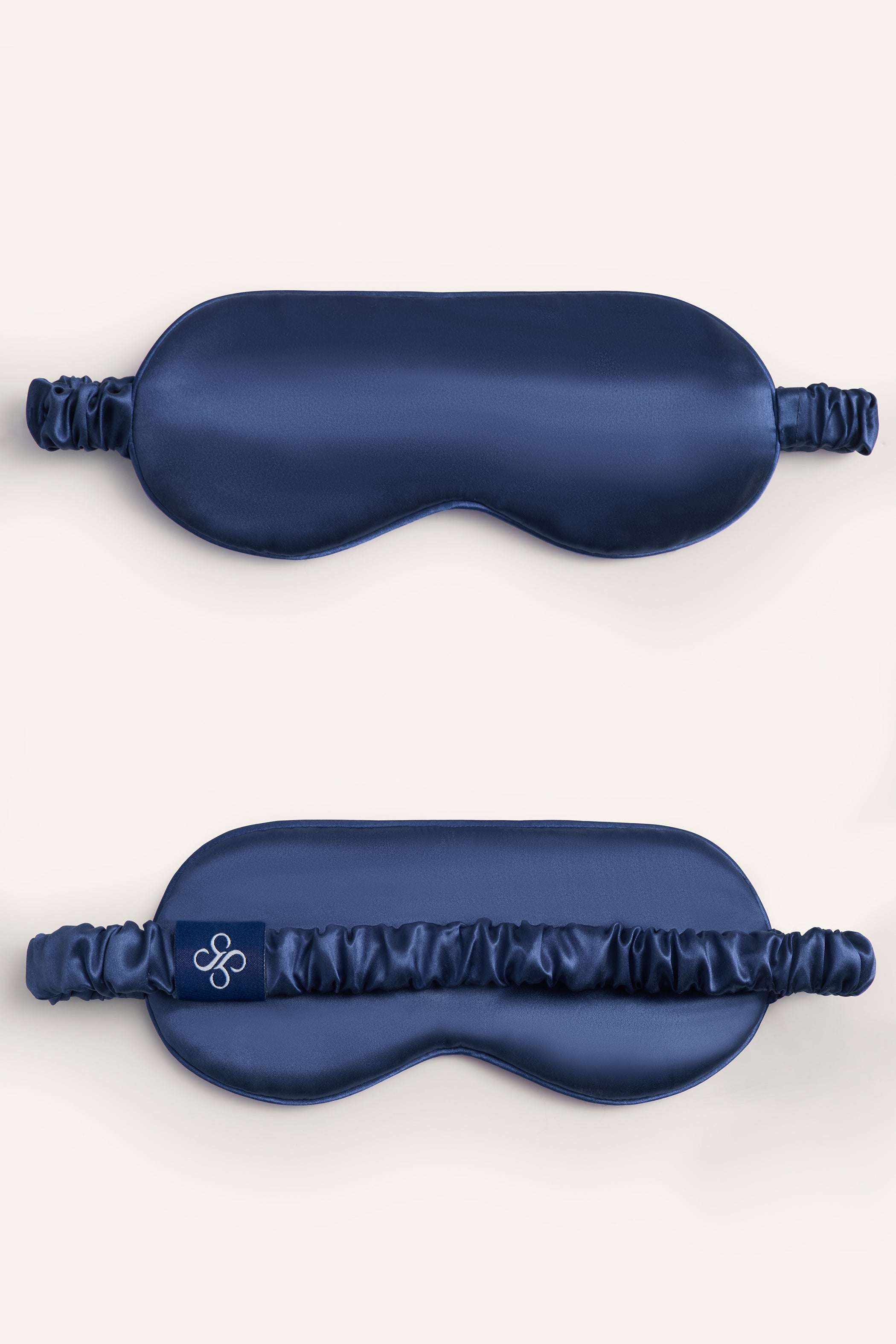 Navy blue silk sleep mask – soft & adjustable mulberry silk mask for restful nights