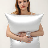 Silver silk pillowcase for hair – luxury sleep