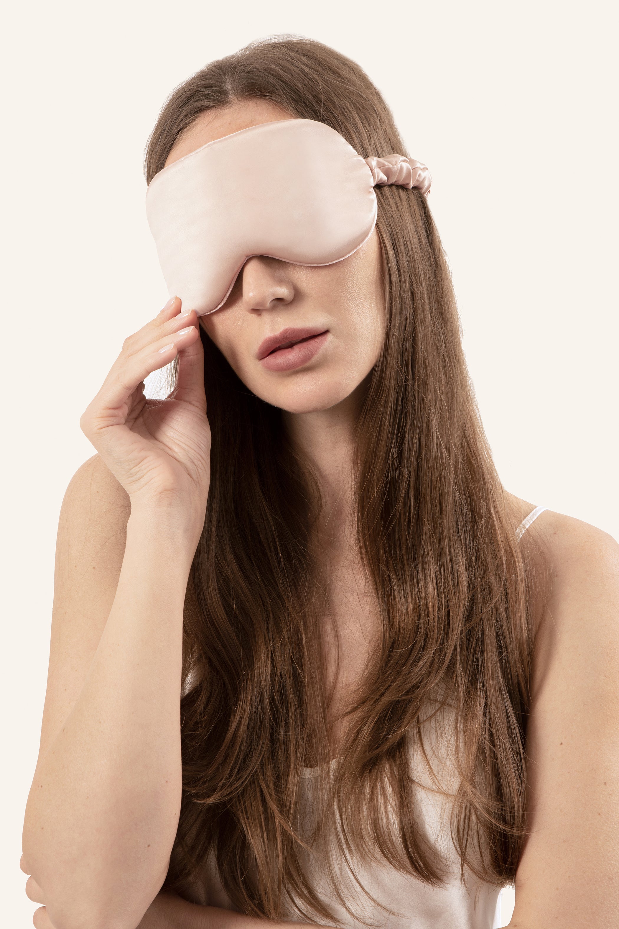 Pink silk sleeping mask – breathable silk eye mask for sleeping