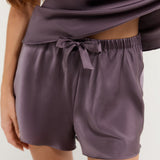Women’s Pure Silk Camisole Pajama Set In Quartz Purple