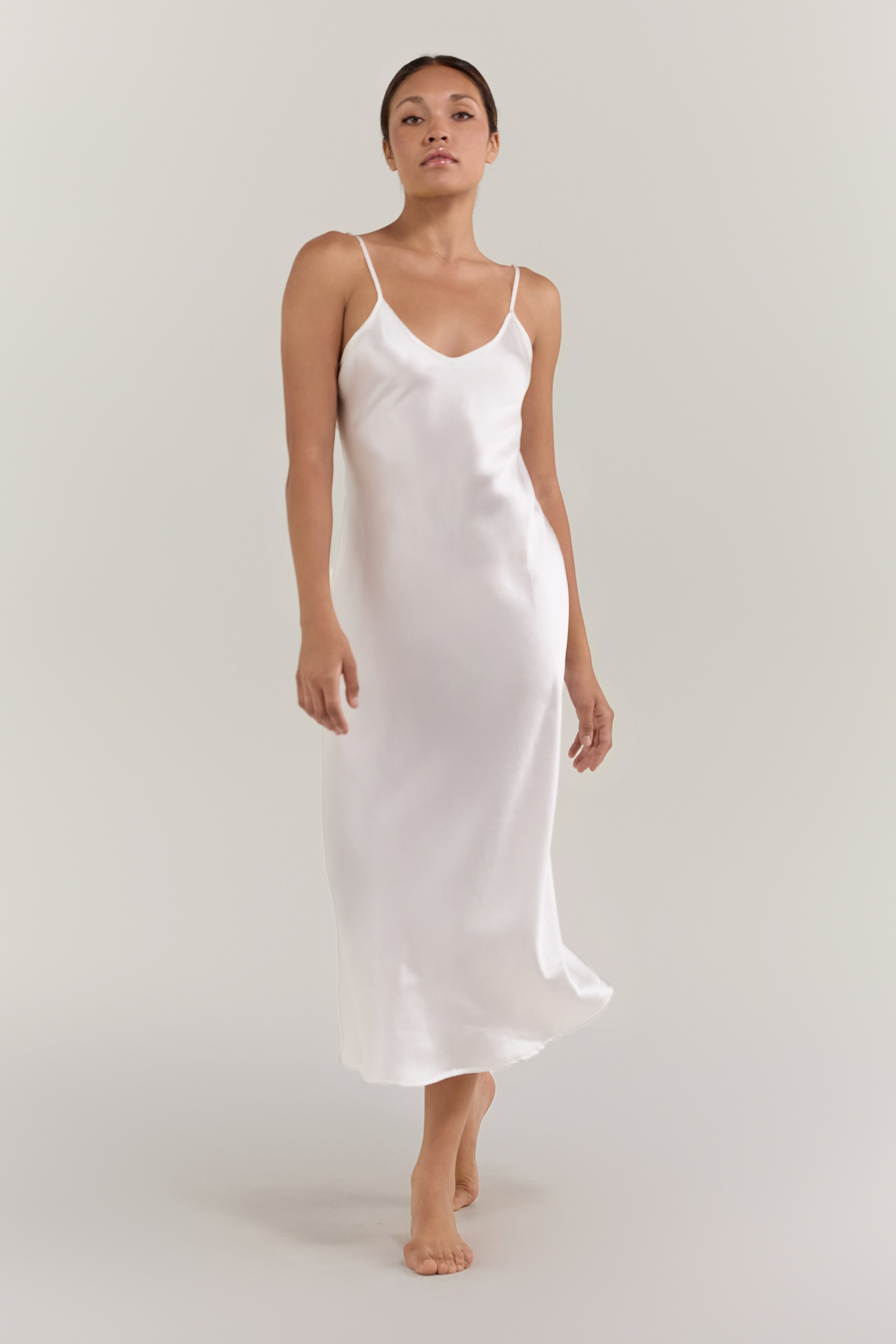 pure silk slip dress 100 Percent Pure Silk Emerald Green Silk Slip Dress: Backless Deep V-neck  Gown
