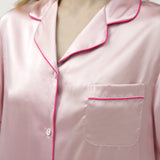 Women’s Short-Sleeve & Shorts Silk Pajama Set In Pale Lavender