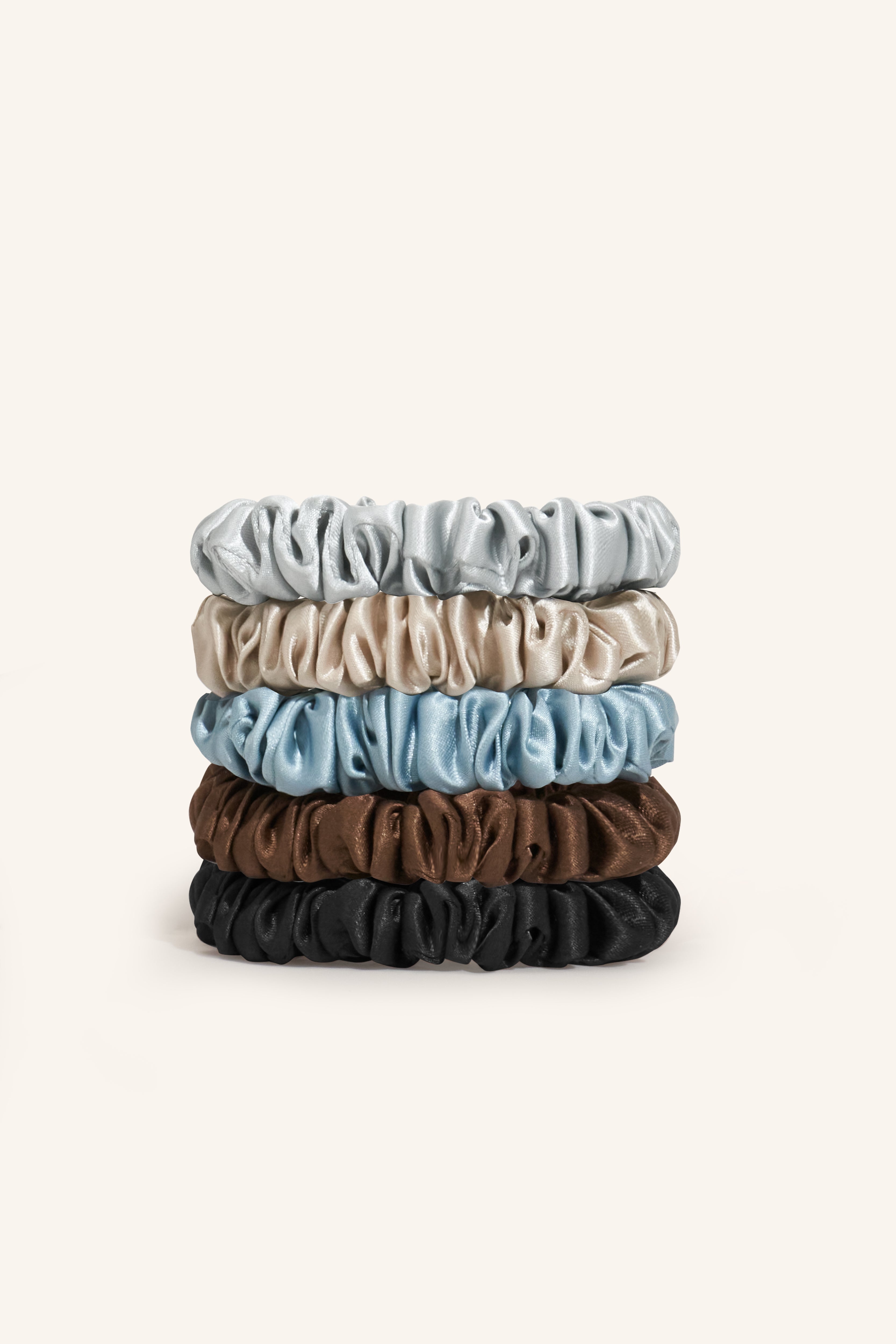 Skinny Silk Scrunchie – Ultra-Thin Elegance