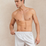 Short de détente en pure soie pour homme, noir
