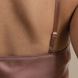 Mulberry Silk Short Slip Nightgown In Pale Mauve