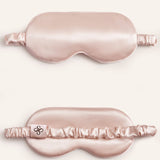 Luxury Silk Short-Sleeve Pajama Set & Eye Mask – 100% Mulberry Silk Gift for Her | Pale Pink