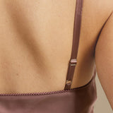 Pure Silk Spaghetti Strap Nightgown Slip Dress In Pale Mauve