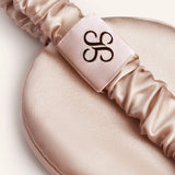 Luxury Silk Short-Sleeve Pajama Set & Eye Mask – 100% Mulberry Silk Gift for Her | Pale Pink