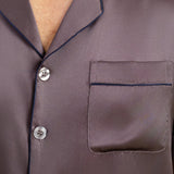 Men’s Classic Short Silk Pajama Set In Quartz Purple