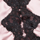 Luxury Silk Lace Slip Dress & Eye Mask Gift Set for Women – Pale Pink