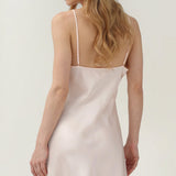 100% Mulberry Silk Short Slip Dress & Eye Mask – Luxury Gift for Her | Pale Pink