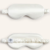 100% Mulberry Silk Short Slip Dress & Eye Mask – Luxury Gift for Her | White