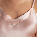 100% Mulberry Silk Camisole & Shorts Set In Pale Pink