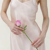 100% Mulberry Silk Short Slip Dress & Eye Mask – Luxury Gift for Her | Pale Pink