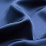 Luxury Silk Short-Sleeve Pajama Set & Eye Mask – 100% Mulberry Silk Gift for Her | Navy Blue