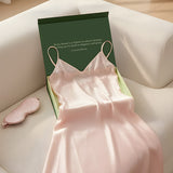 100% Mulberry Silk Short Slip Dress & Eye Mask – Luxury Gift for Her | Pale Pink