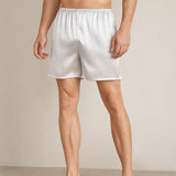 Short de détente en pure soie pour homme, noir