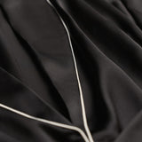 Men’s Pure Silk Robe In Black