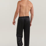 Men’s Pure Silk Sleep Bottoms In Black