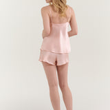 Women’s Pure Silk Camisole Pajama Set In Pale Pink