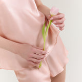 Women’s Pure Silk Camisole Pajama Set In Pale Pink