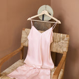 Women’s Pure Silk Camisole Pajama Set In Pale Pink