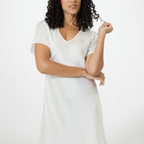 Women’s Silk Lounge Night Dress In White