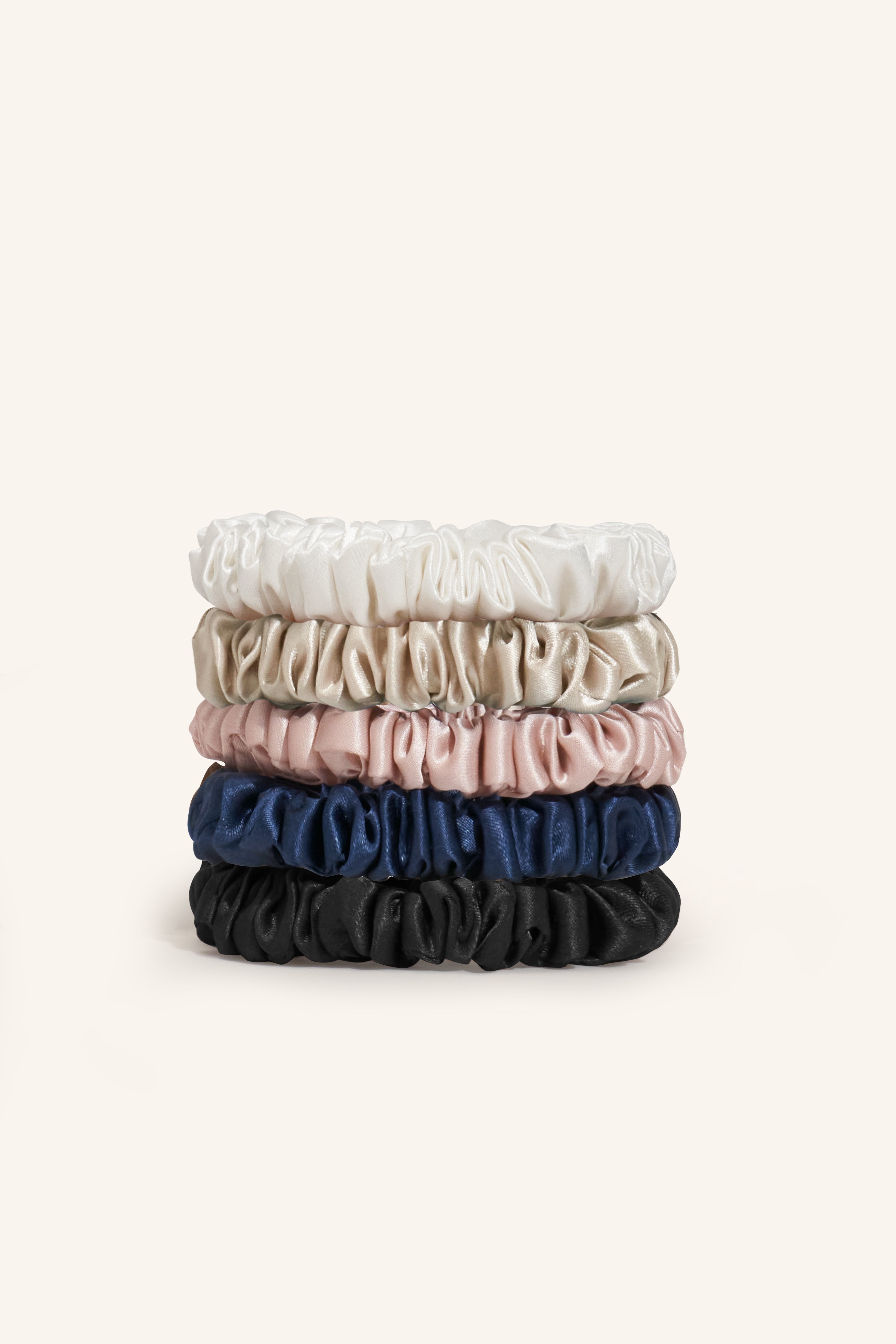 Skinny Silk Scrunchie – Ultra-Thin Elegance