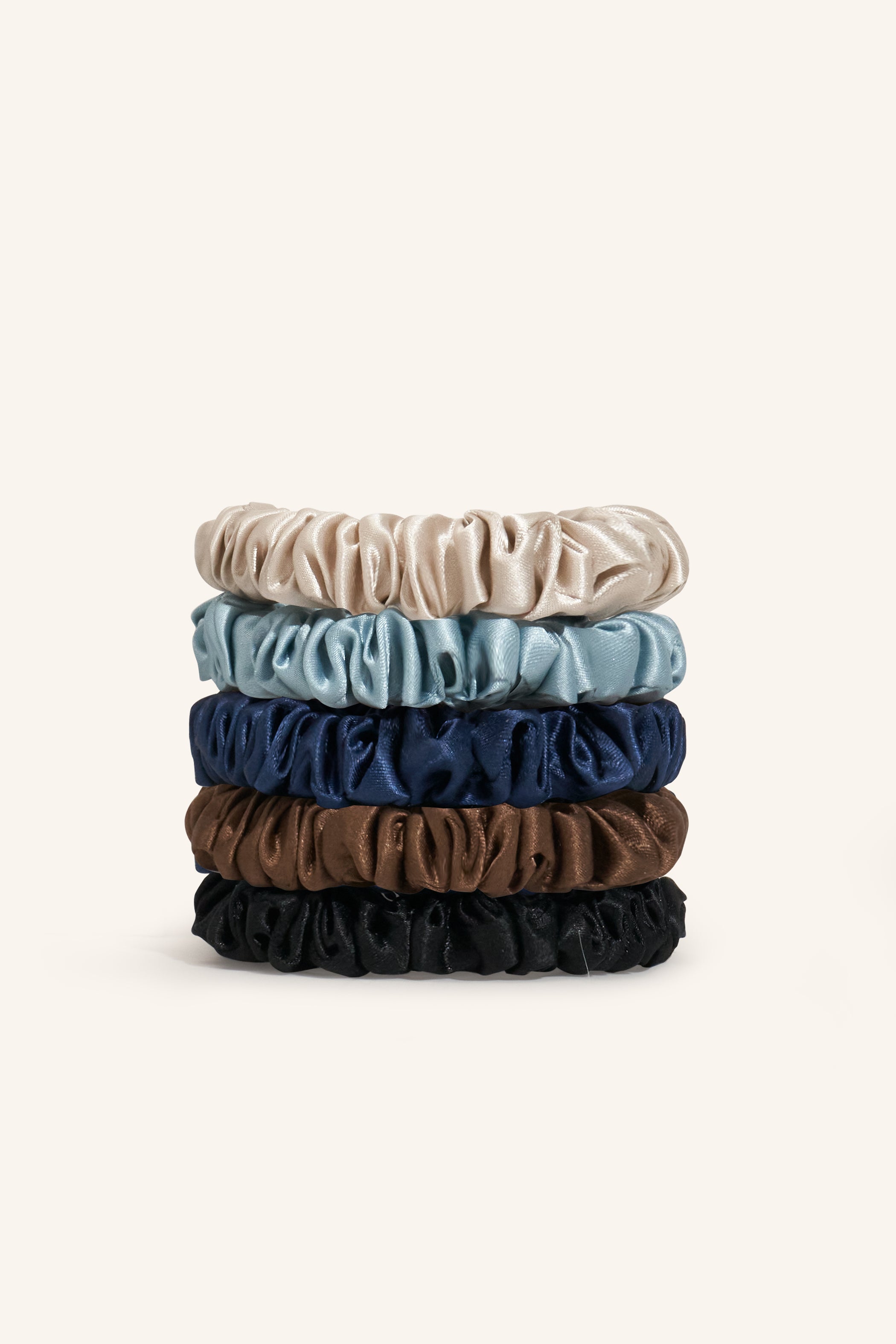 Skinny Silk Scrunchie – Ultra-Thin Elegance